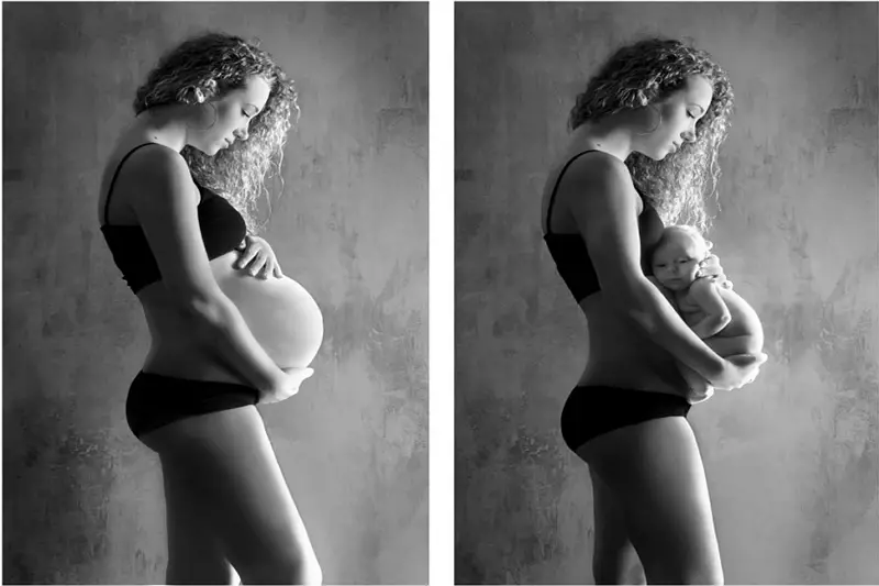 Babyfoto's: zwangerschapsfoto's thuis maken
